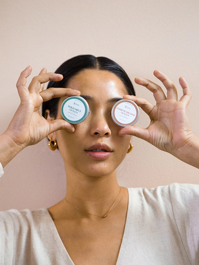 Woman carrying mad honey lip balm