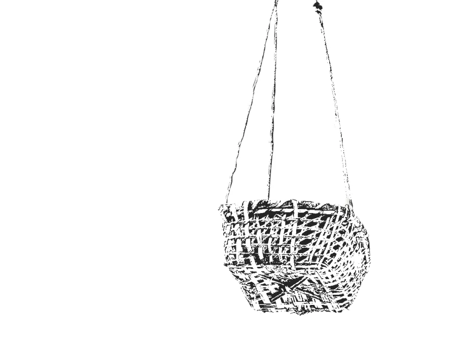 Bamboo basket used for collecting mad honey