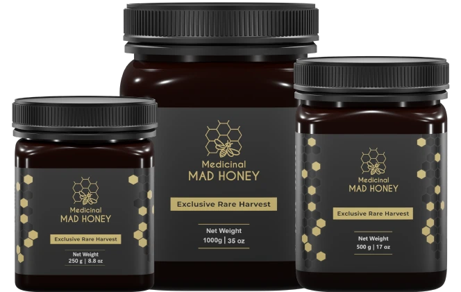 group of mad honey boxes with different sizes